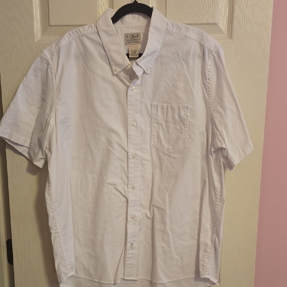 Izod Men's White Casual Button Down Shirt